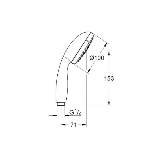 Pommeau vitalio start 100 3 jets dimensions