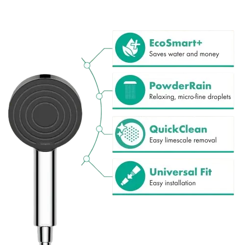 HANSGROHE_Pommeau_Pulsify_S_105_1_Jet_EcoSmart_caracteristiques